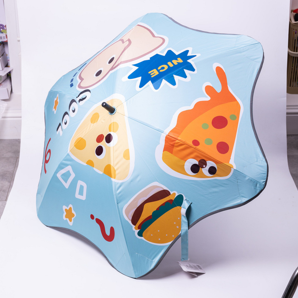 Зонт детский механический элегантный с принтом прочный надежный из полиэстера диаметр 90 см Голубой HP-23-13BL Киев - изображение 1