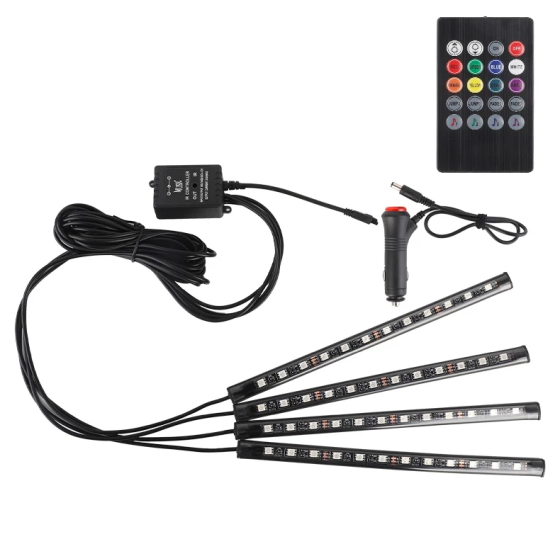 Подсветка салона авто RGB с пультом и музыкой Киев
