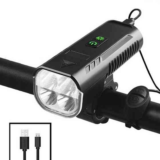 Велофара з сигналом FY-336-4T6, power bank, Aluminum, кнопка выносная, Waterproof, Li-Ion аккумулято Бровары