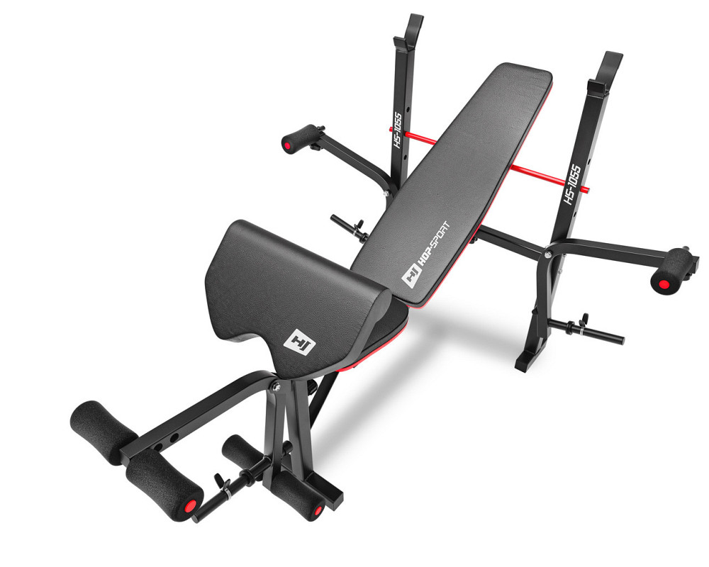 Набір Hop-Sport Premium 39кг з лавою HS-1055 Pro та штангою Киев - изображение 5