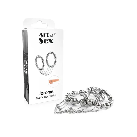 Сексуальна прикраса на пеніс та мошонку Art of Sex - Jerome, Срібло Львів