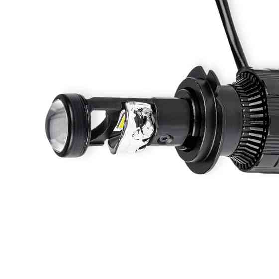 Автолампа H7 12V-24V EUROTUN NL19 60W 10000L 6000K радиатор и вентилятор линза обманка LED Мукачево