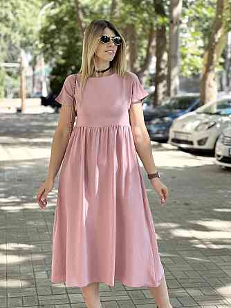Літня сукня міді вільного крою "Ordinary" оптом | Батал Київ