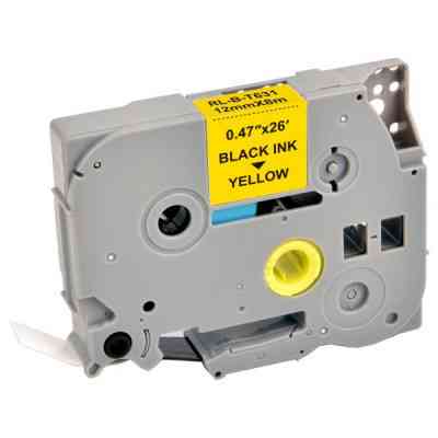 Лента для принтера этикеток UKRMARK RL-B-S-T631P-BK/YE, аналог TZES631. Сверхклейкая. 12 мм х 8 (900236) Винница