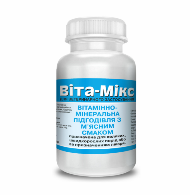 "ВІТА-МІКС" 400 г З м'ясним смаком (Для собак Великих, швидкозростаючих порід) (Синій) (Круг) Вінниця - фото 1