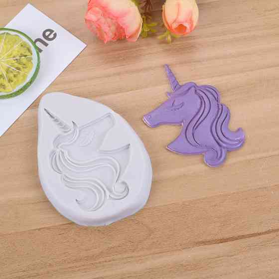 Силиконовая форма Единорог 100 на 65 мм серый Киев
