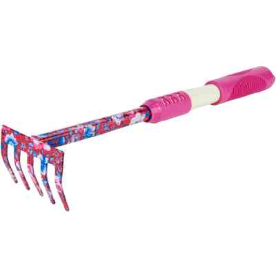 Грабли Flora 5-ти зубые, pink, TPR (5043154) Винница