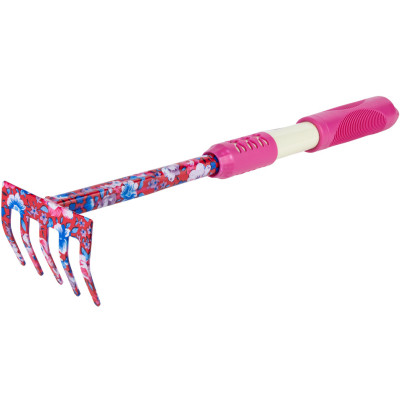 Грабли Flora 5-ти зубые, pink, TPR (5043154) Винница - изображение 1