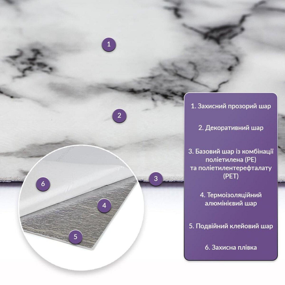 Самоклеюча стінова PET плитка 600х300х2мм SW-00002333 Київ - фото 2