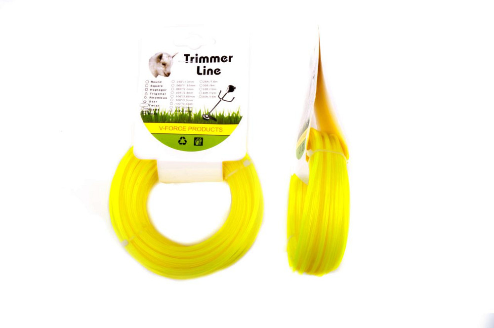 Леска мотокосы Ø2,7mm, 15 метров (звезда, желтая) Мукачево - изображение 1