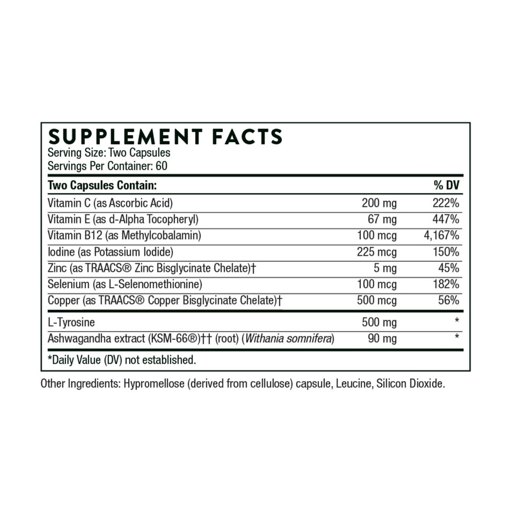 Підтримка щітовидної залози Thorne Thyrocsin 120 капс Київ - фото 2