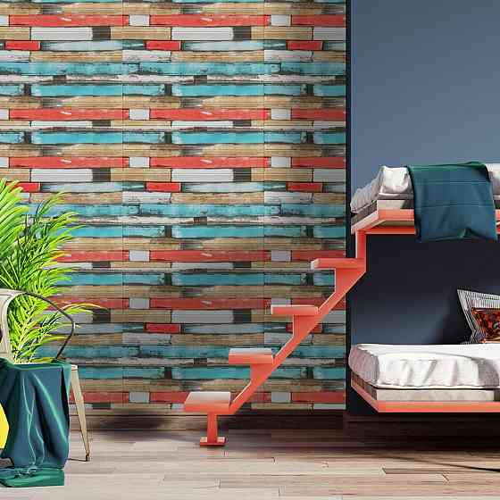 Самоклеюча декоративна 3D панель 700х700х5мм Рожеве дерево (050) SW-00000172 Київ