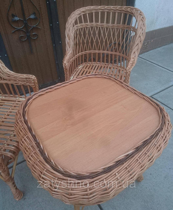 Крісла плетені з журнальним столом із лози. Київ - фото 8