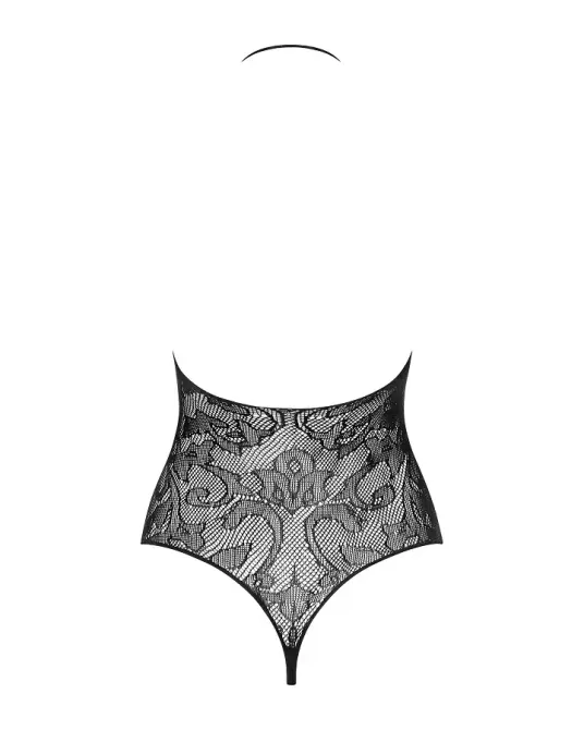 Бодістокінг з великими осередками та відкритою спиною Obsessive B113 teddy S/M/L, халтер Львів - фото 6