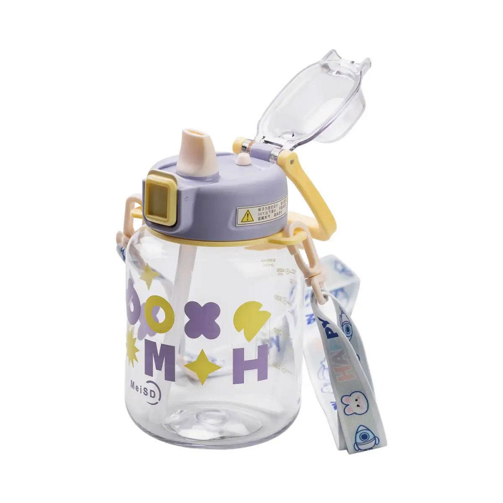 Бутылка для воды Gucgres детская 650 мл на ремешке фиолетовая HP-14-43V Киев - изображение 3