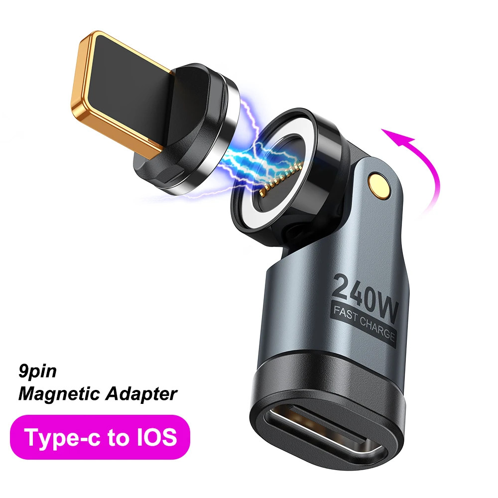 Магнітний конектор Lightning для магнітного адаптера, 9pin, швидка зарядка до 240W (без адаптера) Николаев - изображение 10
