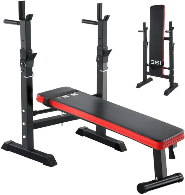 Тренажер Лавка Treningowa ISE Do Ćwiczeń Ze Stojakami Regulowana Uchwyty Dipów Київ - фото 1