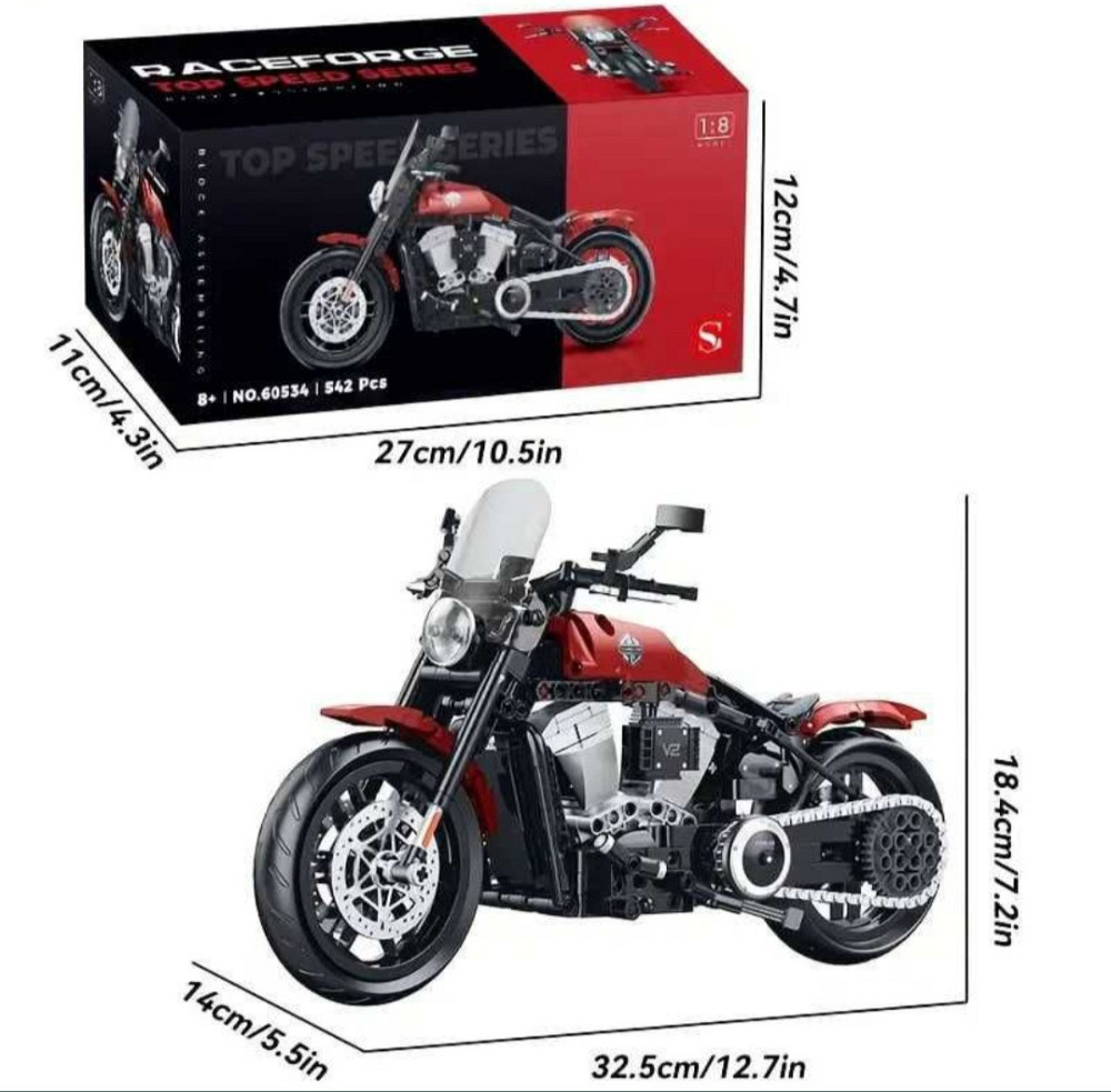 Конструктор мотоцикл Harley Davidson 586 деталей | Сумісний з LEGO | Байк для дорослих та дітей Київ - фото 1
