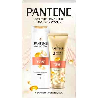 Набір косметики Pantene Pro-V Нескінченно довге Шампунь 400 мл + Бальзам-ополіскувач 220 мл (8006530042406) Вінниця
