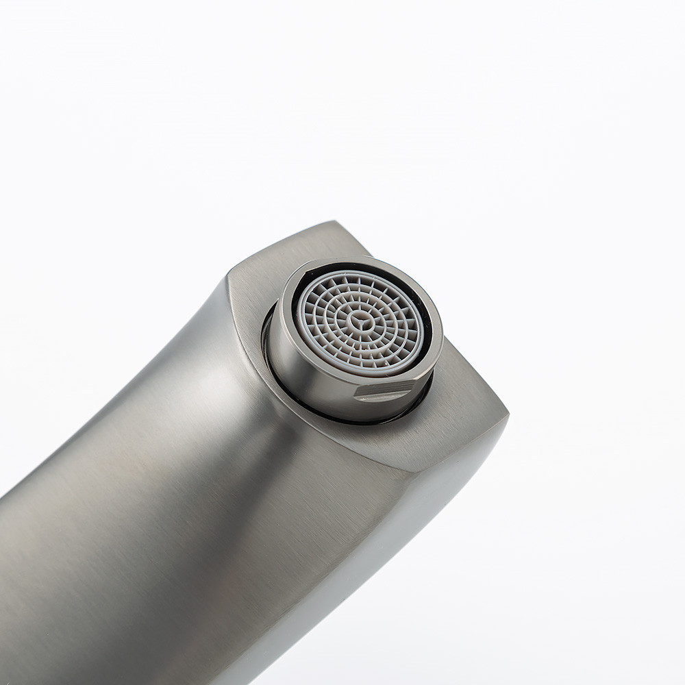 Смеситель для умывальника высокий FRAP F1076-29, графит Киев - изображение 3