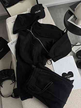 Женский теплый костюм двойка из двухстороннего флиса Черный, 46/48 Одесса