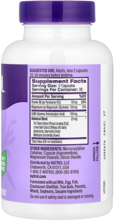 Підтримка сну з магнієм та ГАМК без мелатоніну Natrol Sleep & Restore 60 капс Київ