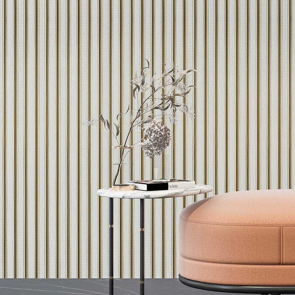 Рейка декоративная PS 2900х115х12мм Под белую кожу с золотом SW-00002130 Киев - изображение 8