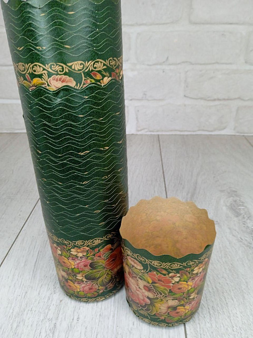 Форми для пасок 150 г d70×h85 мм «Жостово», паперові, 50 шт для великодньої випічки Харків - фото 2