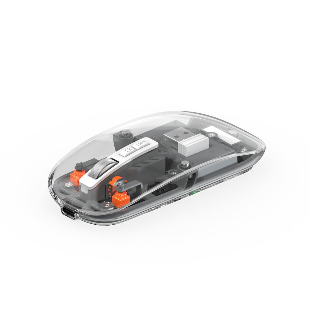 Маніпулятор миша бездротова WIWU Crystal Magnetic Wirless Mouse WM105 (Dual-bluetooth +2.4G three-mode) Grey Одеса - фото 3
