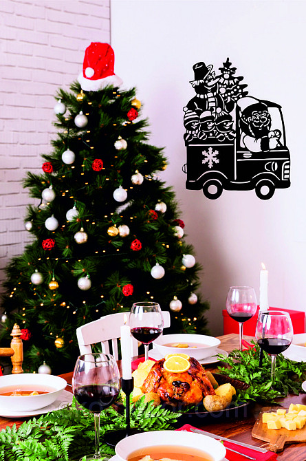 Декоративное настенное Панно «Новый год», Декор на стену 90*68 см, Чёрный Киев - изображение 3