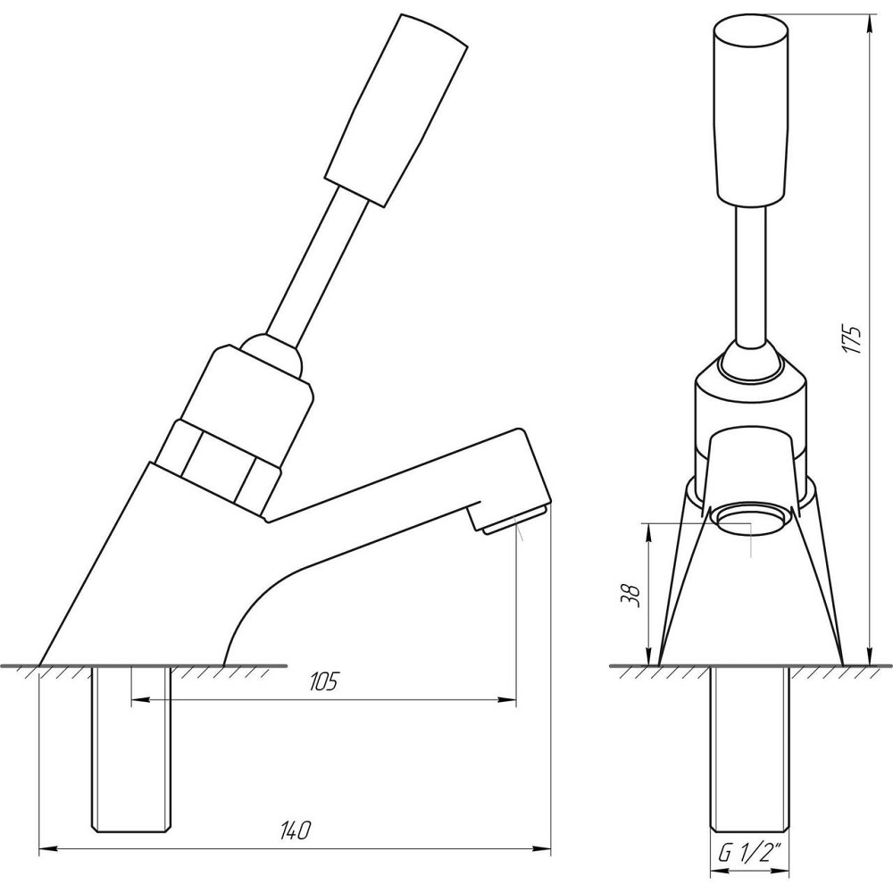 Кран-дозатор Tremolada TREMO 464 для умивальника ліктьовий Київ - фото 4