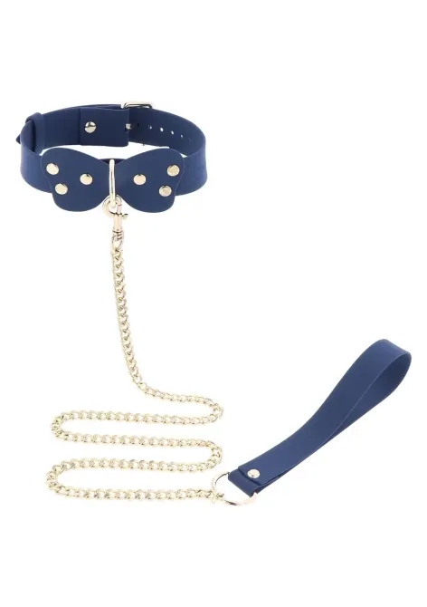 Силиконовый ошейник и поводок Taboom Silicone Supreme, синий Sex Aura Киев - изображение 4