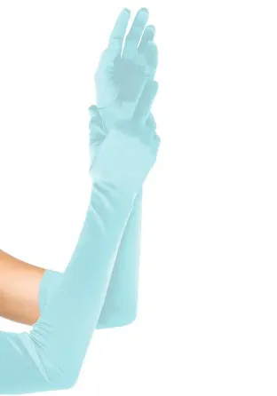 Довгі рукавички Leg Avenue Extra Long Satin Gloves light blue Львів