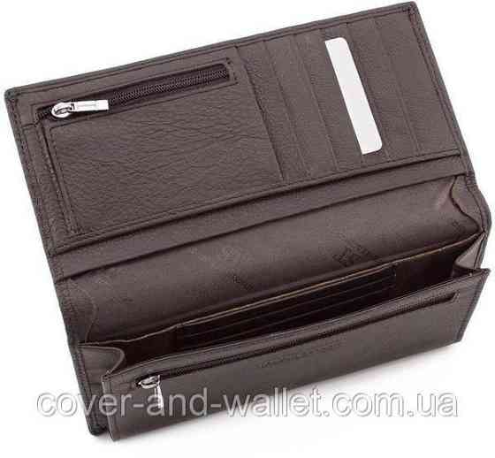 Тонкий шкіряний чоловічий гаманець купюрник на магнітах ST 148 Київ