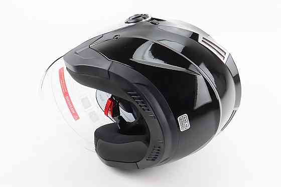 Шолом відкритий+відкидні окуляри BLD-708 S (55-56см), ЧОРНИЙ глянець Киев