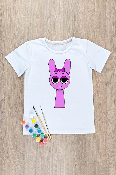 Футболка-розмальовка дитяча Пружники Пінкі Юрма одяг 134 Київ - фото 1