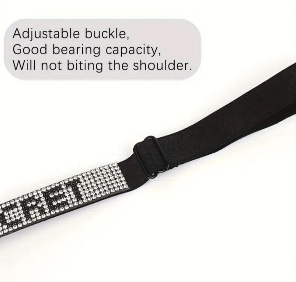 Бретельки з камінчиками Чорний Смела - изображение 4