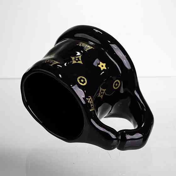 Оригинальная фарфоровая чашка для чая и кофе черная Киев