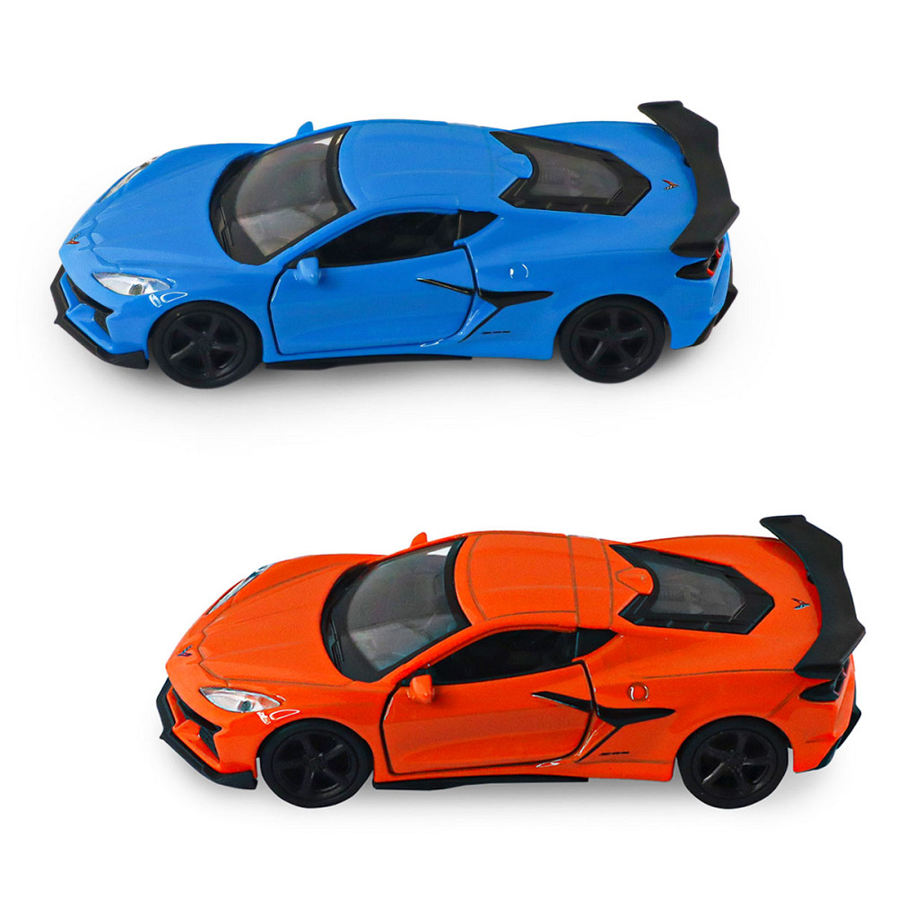 Автомодель - Chevrolet Corvette Z06 2023 (помаранчевий, світло-блакитний) Дніпро - фото 9