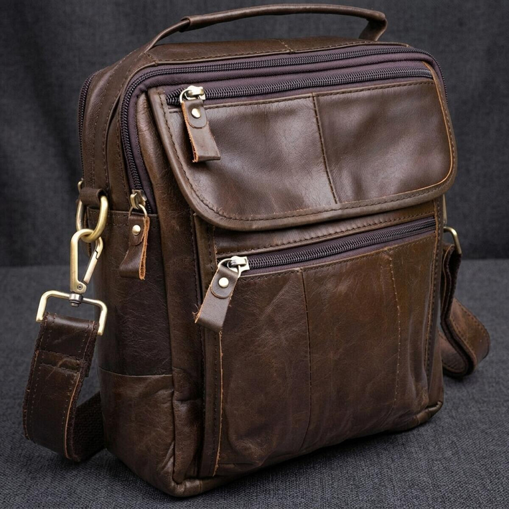 Сумка мужская Vintage 14764 Коричневая Киев - изображение 11