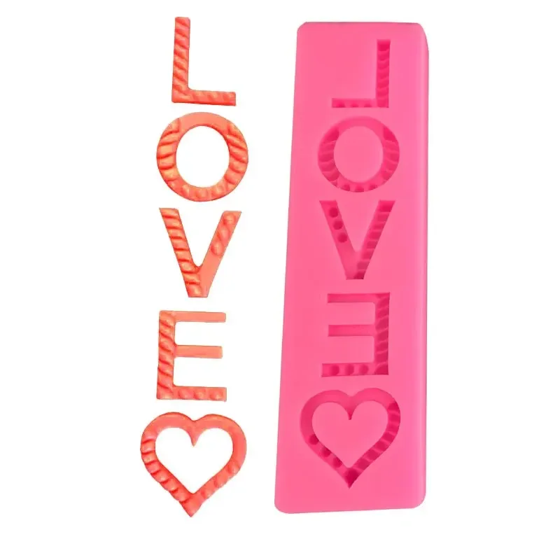 Молд силіконовий Love 169 на 46 мм рожевий Київ - фото 8