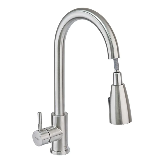 Кухонний змішувач з висувною лійкою Mixxus SUS 014-B (SS0023) - стильний та зручний Харків