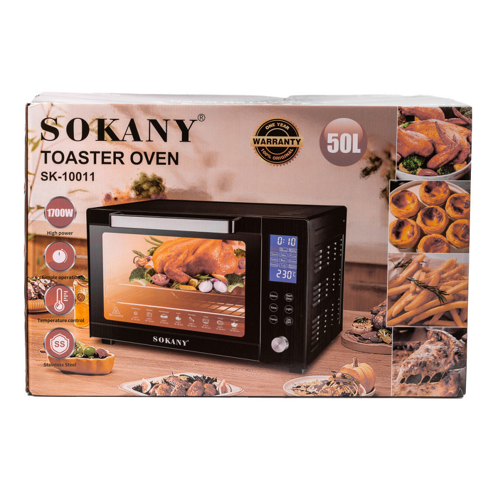 Електрична духовка Sokany з конвекцією, 50 л, 1700 Вт Київ - фото 6