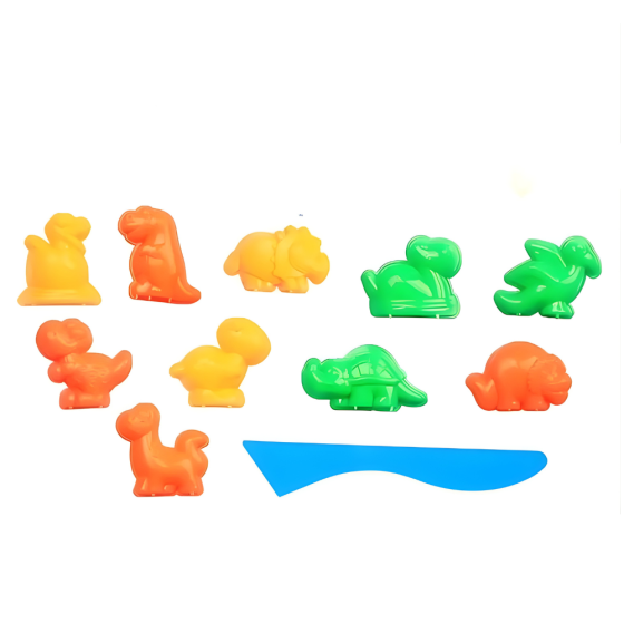 Кінетичний пісок для дітей "Dino Family", маса для ліплення Набір дитячий, ігровий для творчості з формами для ліплення Кам'янець-Подільський