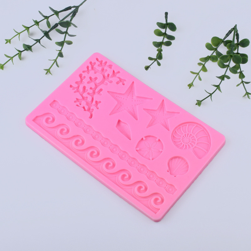 Молд Морской силиконовый 184 на 119 мм розовый Киев - изображение 9