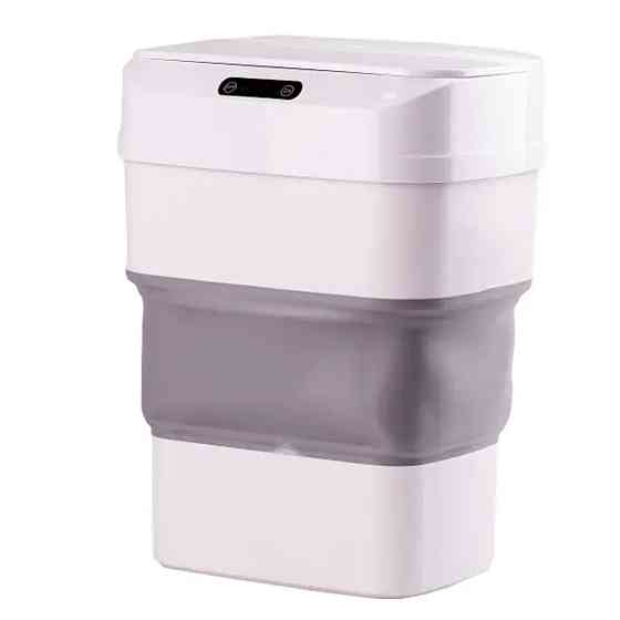 Houhai Industrial Відро для сміття складане із сенсорною кришкою від 8 л до 17.5 л сірий HPLN1 Київ