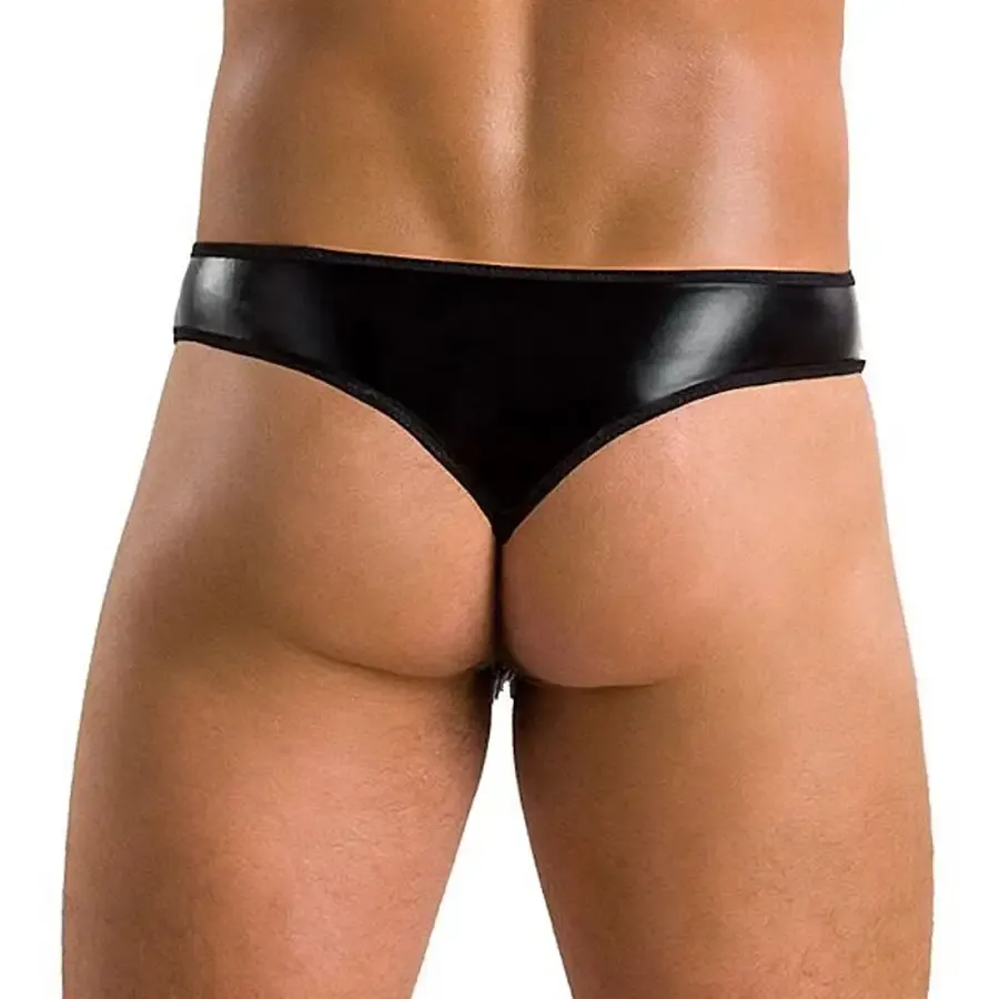 Чоловічі стринги Passion 033 THONG PAUL XXL/XXXL Black, під латекс Львів - фото 2