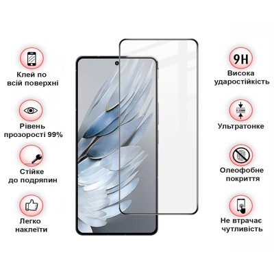 Скло захисне BeCover Nubia Focus Pro 5G Black (711973) Вінниця - фото 3