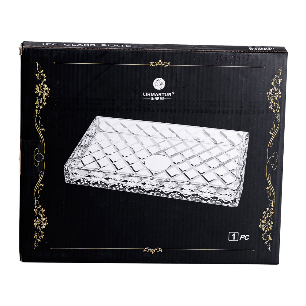 Блюдо для закусок скляне 24,5*20,5*2 см прямокутне HP-YH-53 Коломия - фото 5