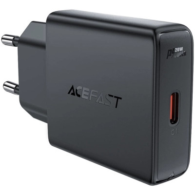 Зарядное устройство Acefast A65 USB-C PD20W GaN ultra-thin Black (6974316282686) Винница - изображение 1